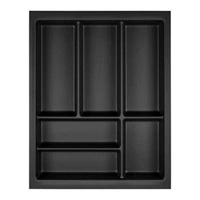 Bild av Orga Box Junker SLIM Besticklåda 375 x 476 mm lava grå med pärlstruktur för 45 skåp Köksbestickförvaring passar perfekt till SO lådsystem