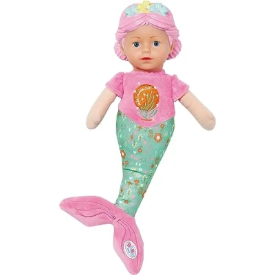 Bild av Baby born Mermaid Zapf Creation 832288 för spädbarn 33 cm mjuk tygdocka, sjöjungfrudocka med mjukt vinylhuvud, från födseln, tvättbar, svart, 30