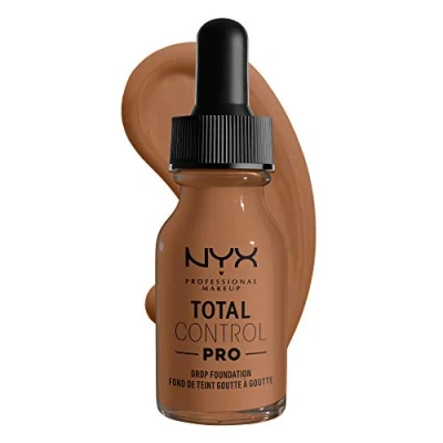 Bild av NYX Professional Makeup Total Control Pro Drop foundation, exakt dosering, anpassningsbar, modulär täckning, vegansk formel, finish som andra hud, 13 ml, nyans: Mahogany
