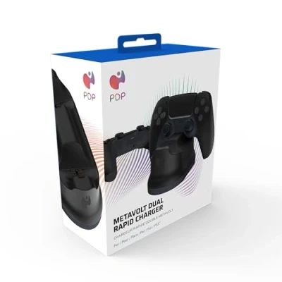 Bild av PDP METAVOLT PS5 DUAL CHARGER svart For SONY PLAYSTATION PS5, PS4, officiellt Licensierad