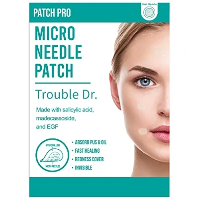 Bild av PATCH PRO MICRO NEEDLE Trouble Dr. 18 st. osynliga plåster för akne, finnar, fläckar med hydrokolloid, salicylsyra, madecassoside hudläkande