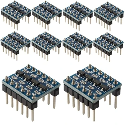 Bild av Gebildet 10 st 3.3V 5V 4 kanaler Logic Level Converter Bi Directional Shifter Module (förpackning med 10) CYT1076