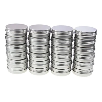 Bild av LJY 24 delar runda aluminiumburkar skruvlock metallburkar tomma glidbehållare (60 ml)