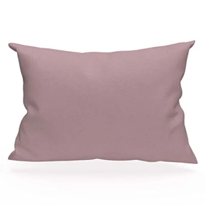 Bild av Taie d&#039;oreiller en coton 57 fils 50x70 cm UNI vieux rose, par Soleil d&#039;ocre