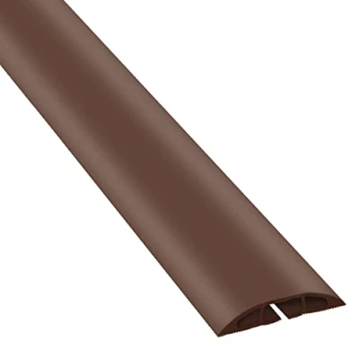 Bild av D Line kabelskydd för golv, kabelkåpa, försplittad ände, skyddar kablar och förhindrar snubbelrisk Kabelhålighet på 17 (B) x 9 mm (H) meter längd, brun