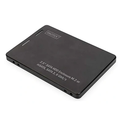 Bild av DIGITUS 2,5&quot; SATA hårddiskadapter för M.2 eller mSATA SSD enheter modul typ 2280, 2260, 2242, 2230 Fullsize III 6 Gbit/s 520 MB/s läshastighet Svart