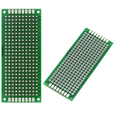 Bild av ARCELI 10 st (3 x 7 cm) PCB kort universell dubbelsidig prototypning brödbräda panel kretskort för gör det själv lödning