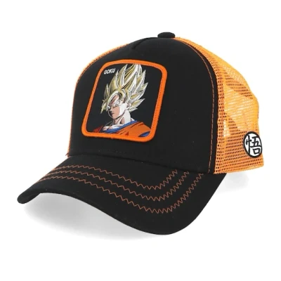 Bild av Capslab Multi Trucker Keps Dragon Ball Z 4 Goku Print/Black @ Hatstore