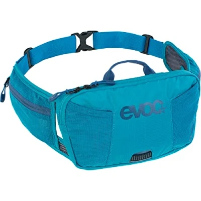 Bild av EVOC HIP POUCH 1 höftväska, midjeväska, höftpung för cykelturer (1 l kapacitet, AIR PAD SYSTEM optimal bärkomfort, 2 höftbältesfickor, extra fickor), ocean blue