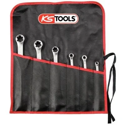 Bild av KS TOOLS 911.0370 Kit de clés polygonales doubles E24, E6 Acier chrome vanadium