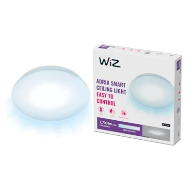 Bild av WiZ Adria Ceiling Dimmable White Taklampa, 17W, Vit, 4000 kelvin, dimbar i kallvitt till varmvitt
