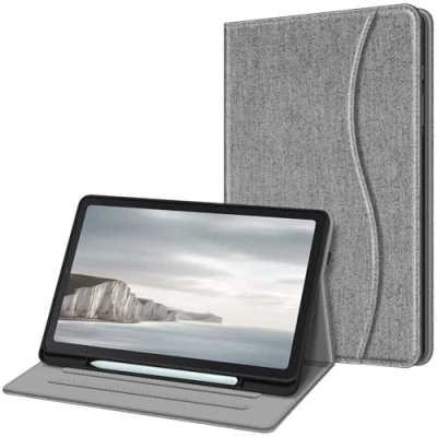Bild av FINTIE Fodral till Samsung Galaxy Tab S6 Lite 10,4 tum 2022/2020 (modell SM P610/P613/P615/P619) med S pennhållare, flervinkels visningsfolio stativ skydd ficka, automatisk uppvakning/sömn, grå