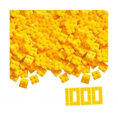 Bild av Simba 104114116 Blox, 1000 gula byggstenar för barn från 3 år, 4 stenar, i kartong, helt kompatibla med många andra tillverkare, gul