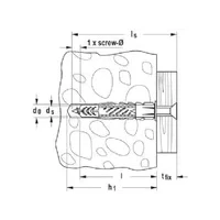 Bild av Fischer universal nylonplugg UX 6x35 R Grön, minst 50 % hållbar mat. pk a 40stk