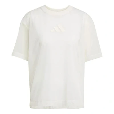 Bild av adidas Sportswear SOFT LUX MESH TEE Tshirt med print, Storlek: XXL, Off white