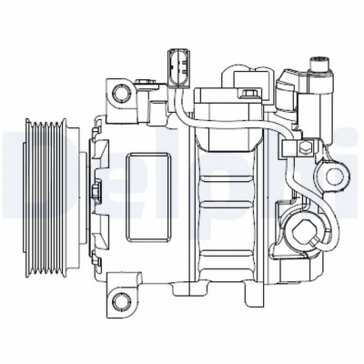 Bild av DELPHI CS20476 compresseur De Climatisation 6SEU14 PAG 46 avec huile VOLKSWAGEN: Transporter 5 Bus, 5, Multivan (7HM