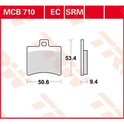 Bild av TRW Sinter Maxi Scooter MCB710SRM Jeu de plaquettes frein