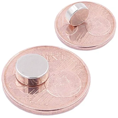 Bild av Brudazon 10 minidolmagneter 8 x 3 mm N52 starkaste nivå neodymmagneter superstark kraftmagnet för modelltillverkning, foto, whiteboard, kylskåp, hantverk liten, rund och extra stark
