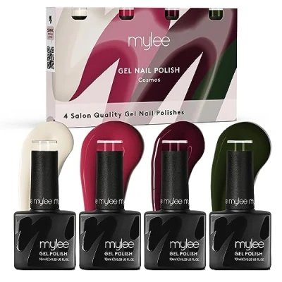 Bild av Mylee Cosmos Quad gel nagellacksset 4 x 10 ml UV/LED Soak Off nagelkonst manikyr pedikyr, professionell, salong och hemmabruk, långvarig lätt att applicera