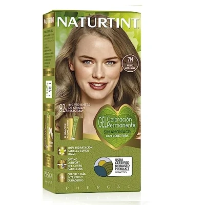 Bild av Naturtint coloring without ammonia, 100% gray coverage, vegetable ingredients, natural and durable color, 7n blond hazelnut, 170ml