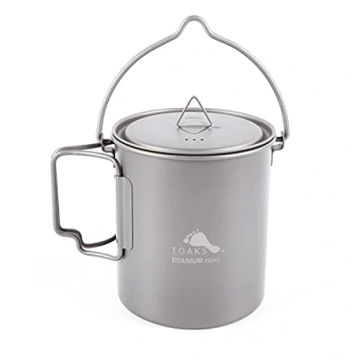 Bild av TOAKS Titan 750 ml kruka backpacking camping kopp mugg ultralätt köksredskap med fästhandtag