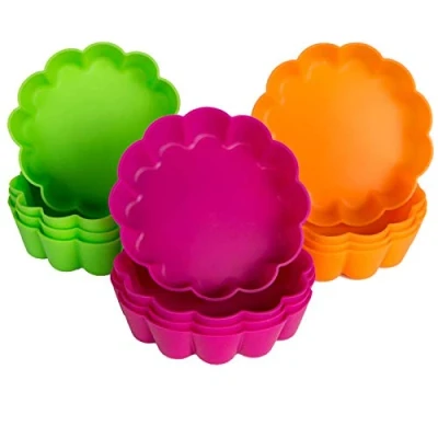 Bild av webake Mini tårtform silikon 12 stycken 8 cm frukttårta quichform för små tårtor tårtgolv, bakplåt