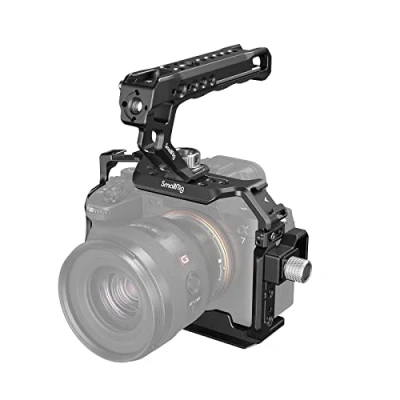 Bild av SMALLRIG A7 IV A7S III A7R V Cage, Camera Cage för Sony Alpha 7R V/Alpha 7 IV/Alpha S III, Basic Kit med Topphandtag, HDMI Cable Clamp 3668B