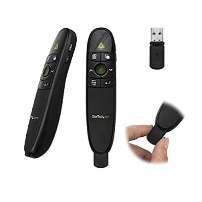 Bild av StarTech.com Wireless presentation remote w/ Green Laser Pointer 90&#039; control black