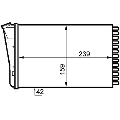 Bild av MAHLE ORIGINAL AH 155 000S Radiateur De Chauffage avec pièces d&#039;assemblage OPEL: Omega B Caravan