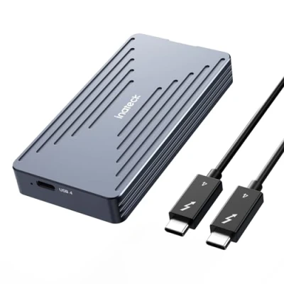 Bild av Inateck 40 Gbps M.2 NVMe SSD hölje, aluminiumhårddiskhölje, USB4.0/Thunderbolt 4, verktygsfri installation, stöder 2230/2242/2260/2280 SSDs, M Key, FE2028