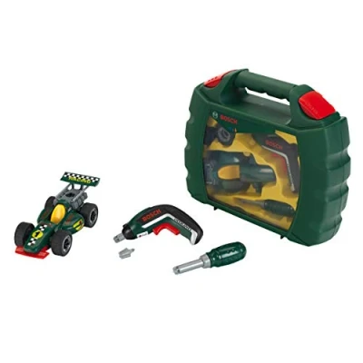 Bild av Theo Klein 8395 verktygsväska set Bosch Grand Prix med Ixolino skruvdragare Skruvbar racerbil Mått: 32 cm x 26 9 Leksak för barn från 3 år