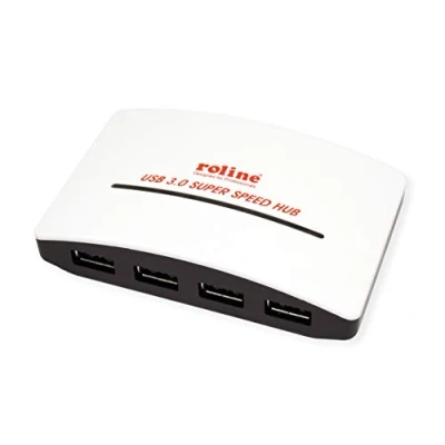 Bild av Roline USB 3.0 Hub &quot;Black and White&quot; 4 porte Vit