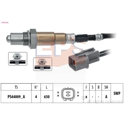 Bild av EPS 1.998.369 Sonde lambda avec monture Made in Italy OE Equivalent chauffé, planaire, Filetage prégraissé KIA: Rio 3, 4