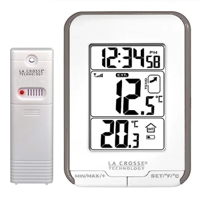 Bild av La Crosse Technology WS6810 Temperaturstation inomhus/utomhus vit och taupe