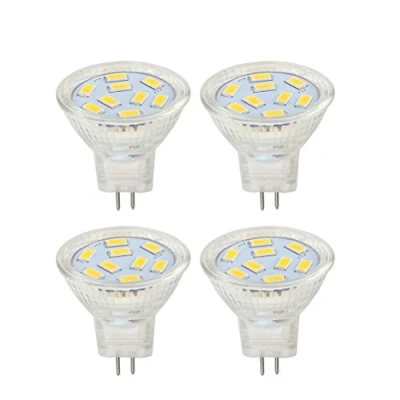 Bild av HRYSPN LED MR11 glödlampor 2 W 12 V, GU4 varmvit 3 000 K, 20 halogen ekvivalent, G4/GU4.0 glödlampa för hem, landskap, infälld, spårbelysning (förpackning med 4)