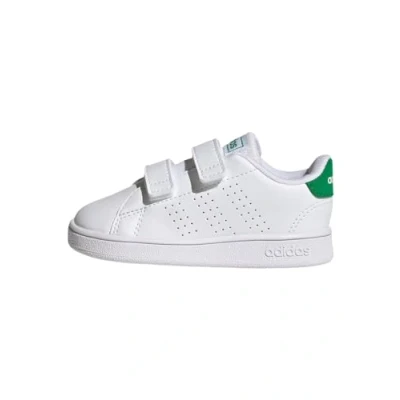 Bild av adidas Unisex Bebis Advantage Shoes Kids, Cloud White/Cloud White/Green, 20 EU