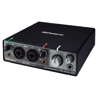 Bild av Roland Rubix22, Skrivbord, Svart, USB, 24 bit/192kHz, 44.1,48,96,192 kHz, USB