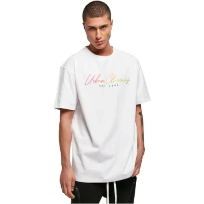 Bild av Urban Classics Script LOGO Tshirt med print, Storlek: Medium, White