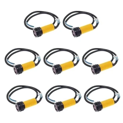 Bild av 8 st E18 D80NK infraröd obstacle avoidance fotoelektrisk sensor proximity switch 380 cm detekteringsintervall