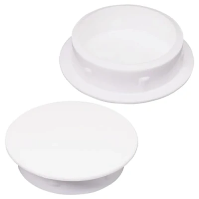 Bild av SKIR&#039;CO (20 st) vita hålpluggar i plast 25 mm, borrhålskyddskåpor, möbelhålplugg, skruvhålspluggar