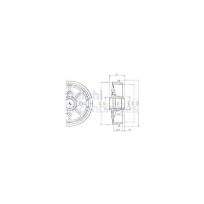 Bild av DELPHI BF393 Tambours de Frein sans bague ABS, roulement roue 247 PEUGEOT: 306 3/5 portes, Cabriolet, Berline, CITROËN: ZX portes