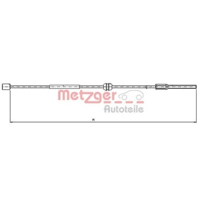Bild av METZGER 11.5756 Câble De Frein avant 330 à disque, tambour COFLE OPEL: Corsa C 3/5 portes, Tigra Twintop