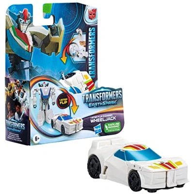 Bild av Transformers Toys EarthSpark 1 Step Flip Changer Wheeljack actionfigur på 10 cm, robotleksaker för barn från 6 år
