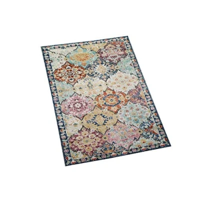Bild av CARPETIA matta, utomhus, orientalisk vardagsrumsmatta, prydnad, färgglad, storlek 80 x 150 cm