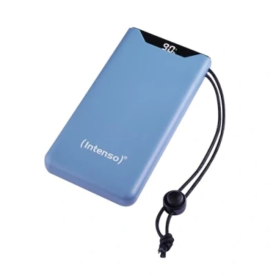 Bild av Intenso F10000 Strömförsörjningsbank 10000 mAh 20 Watt 3 A QC 3.0, Power Delivery 3.0 + PPS 2 utdatakontakter (24 pin USB C, typ A) på kabel: C blå