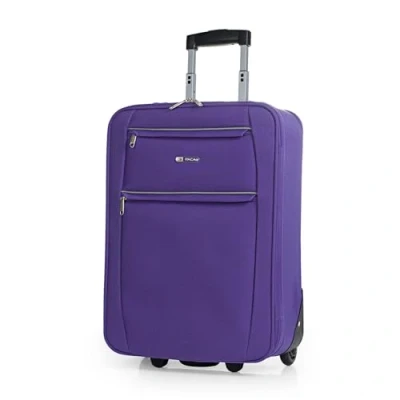 Bild av ITACA Trolley Cabin resväska, 50X40X20 EVA polyester. Med cervikal Pillow 2 Wheels Handbagage. Halvstyv, resistent och lätt., Lila