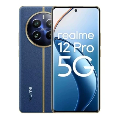 Bild av realme 12 Pro 5G smartphone, 8 + 256 GB, Sony porträttkamera 2 x optisk zoom, IMX882 OIS Camera, 6,7 tum 120 Hz böjd vision displa, 67 W SUPERVOOC laddning, 5 000 mAh massivt batteri, blå