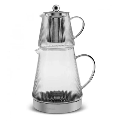 Bild av Karaca Keops tekanna i borosilikatglas, 1 500 ml, temperaturbeständig, lämplig för tevärmare