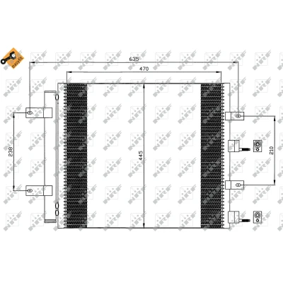 Bild av NRF EASY FIT 35604 Condenseur De Clim avec déshydrateur, bague d&#039;étanchéité 14,2 11 Aluminium 470 JAGUAR: XF Berline, S Type