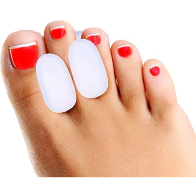 Bild av NC Gel tåhätta, Hallux Valgus tåseparator, silikontåskydd, tådelare tåkorrigering, avståndshållare för överlappande tår, mjuk och bekväm 4 pack